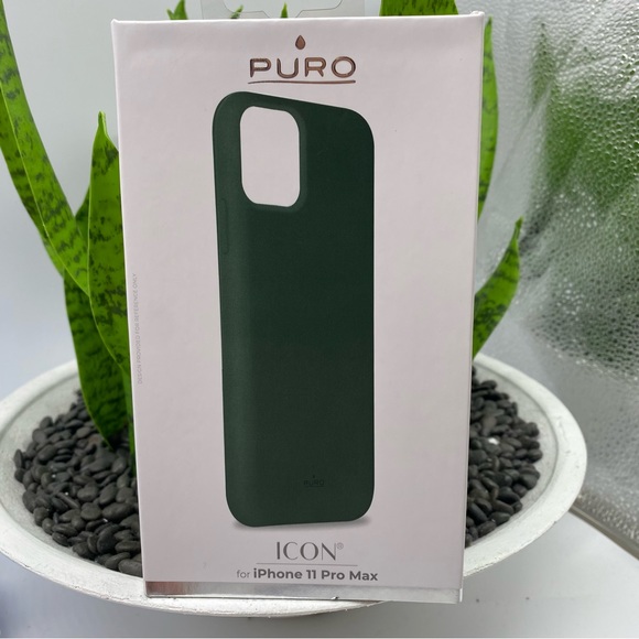 PURO Italian Style ICON Soft+Microfibre Inside iPhone 11 PRO MAX in Dark Green - Picture 5 of 5